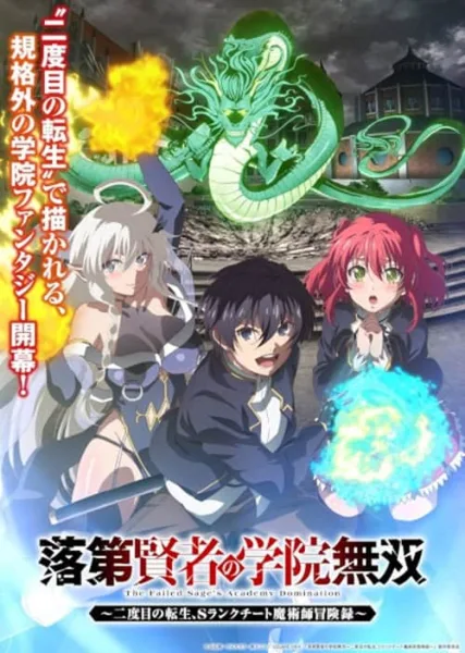Rakudai Kenja no Gakuin Musou: Nidome no Tensei ปราชญ์ตกชั้นขอเกิดใหม่เป็นเทพซ่า โปสเตอร์