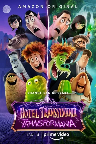 Hotel Transylvania 4 Transformania (2022) โรงแรมผี หนีไปพักร้อน 4 เปลี่ยนร่างไปป่วนโลก โปสเตอร์